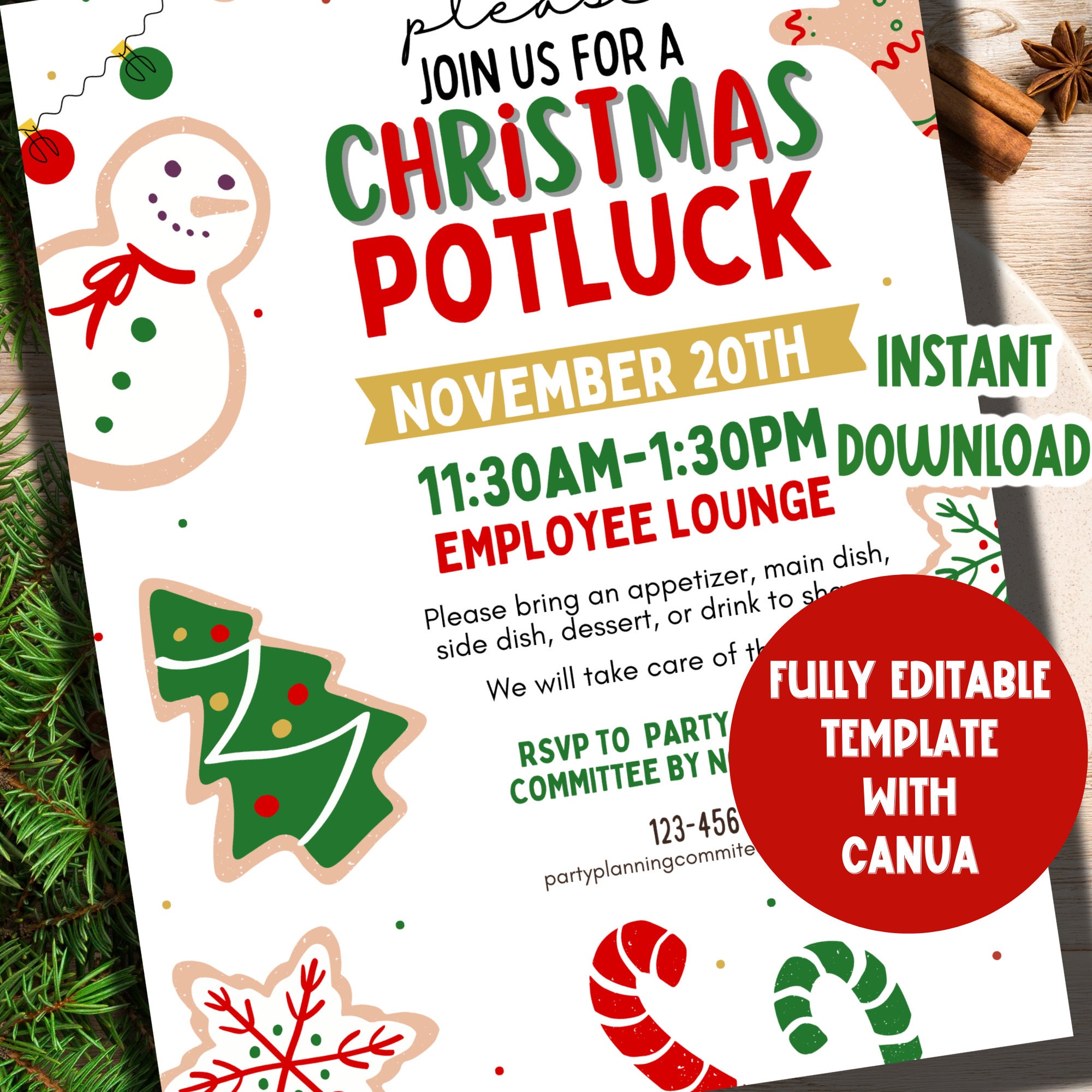 christmas-potluck-flyer-editable-christmas-potluck-invitation-editable-template-holiday-potluck-flyer-invite-office-potluck-flyer-etsy for Christmas Potluck Invitation Template Free Printable Christmas Potluck Flyer EDITABLE | Christmas Potluck Invitation Editable Template | Holiday Potluck Flyer Invite | Office Potluck Flyer - Etsy for Christmas Potluck Invitation Template Free Printable