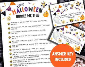 Halloween Adiviname este juego de trivia imprimible / Halloween / Juego de fiesta de Halloween / Actividades en el aula de Halloween / Juegos de fiesta de oficina