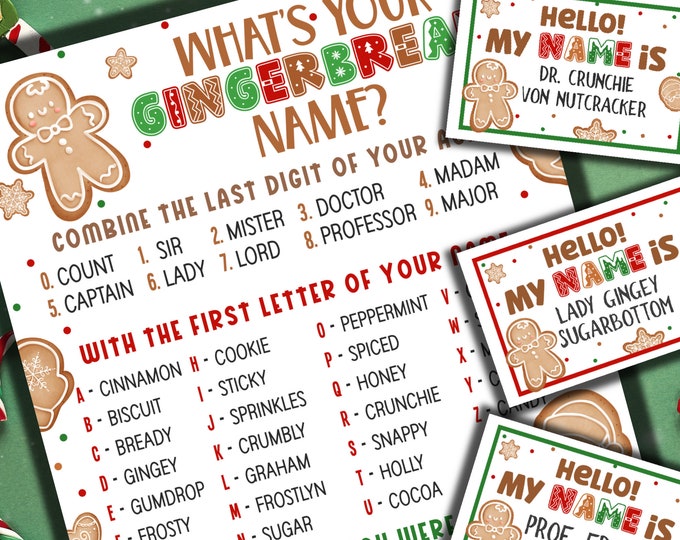 Personalized Gingerbread Boy and Girl Tags/ Ornaments Etsy