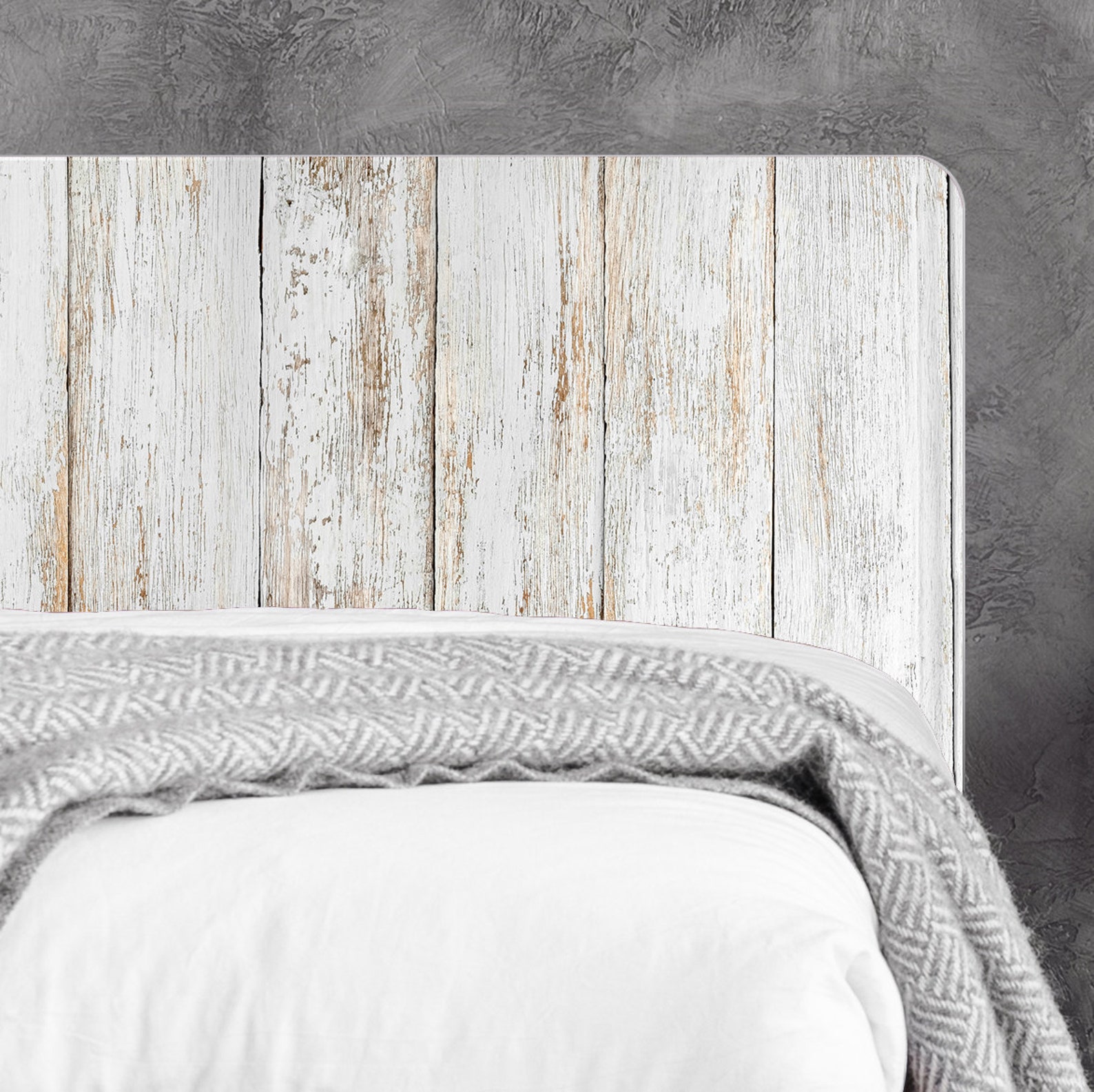 10mm PVC Bed Headboard Vertical Vintage Wood Planks In White Etsy