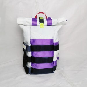 Upcycled Sail Rolltop Backpack m