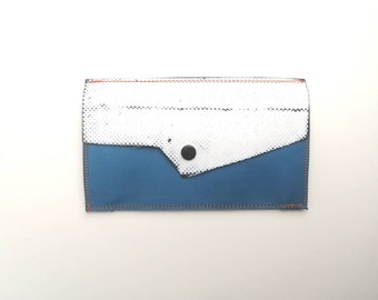 Upcycled lorry tarpaulin wallet vegan