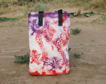 Upcycled boat sails extra large tote bag