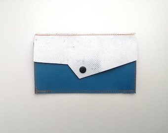Upcycled lorry tarpaulin wallet vegan