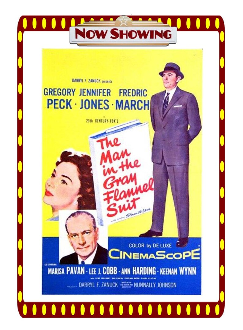 The Man In The Grey Flannel Suit 1956 Movie Poster | Etsy