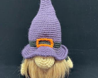 Handmade Halloween Gnome - Spooky Witch Hat Plush Decor