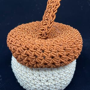 Handmade Crochet Acorn – Textured Fall Decor – Rustic Autumn Accent – Ready to Ship