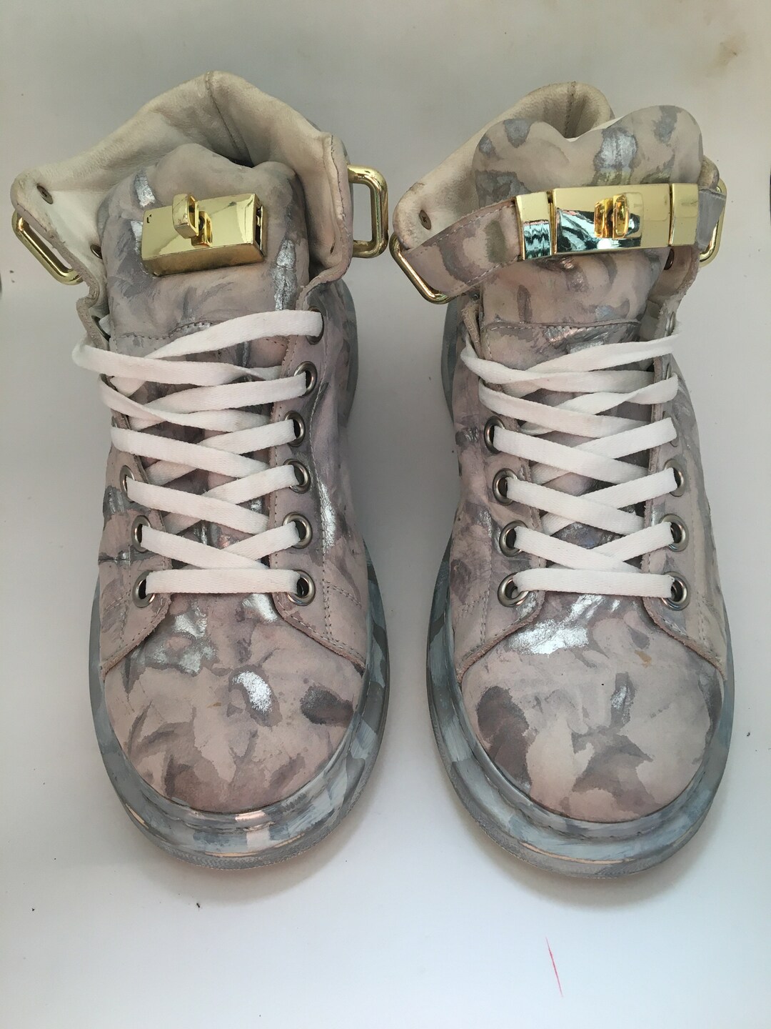 Alexander McQueen Men’s Black Camouflage Leather Lace-ups Size 8 (41) Alexander McQueen Men main image 2