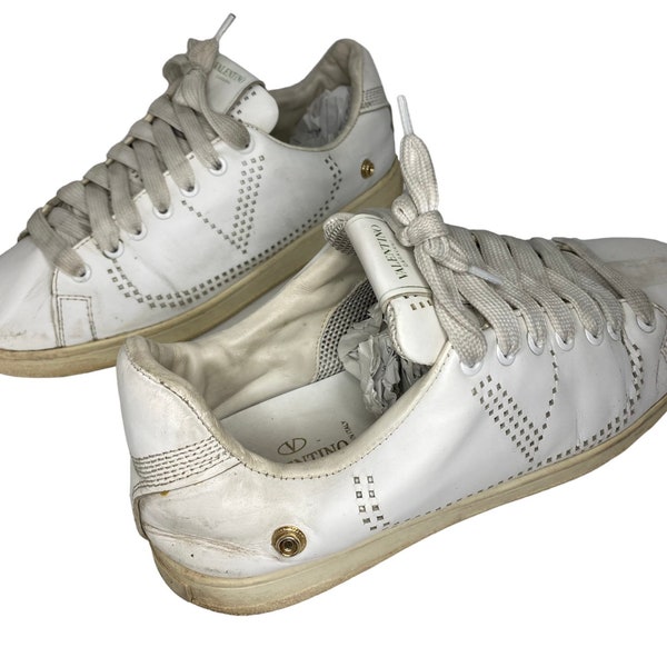 Valentino Garavani white silver sneakers size 39