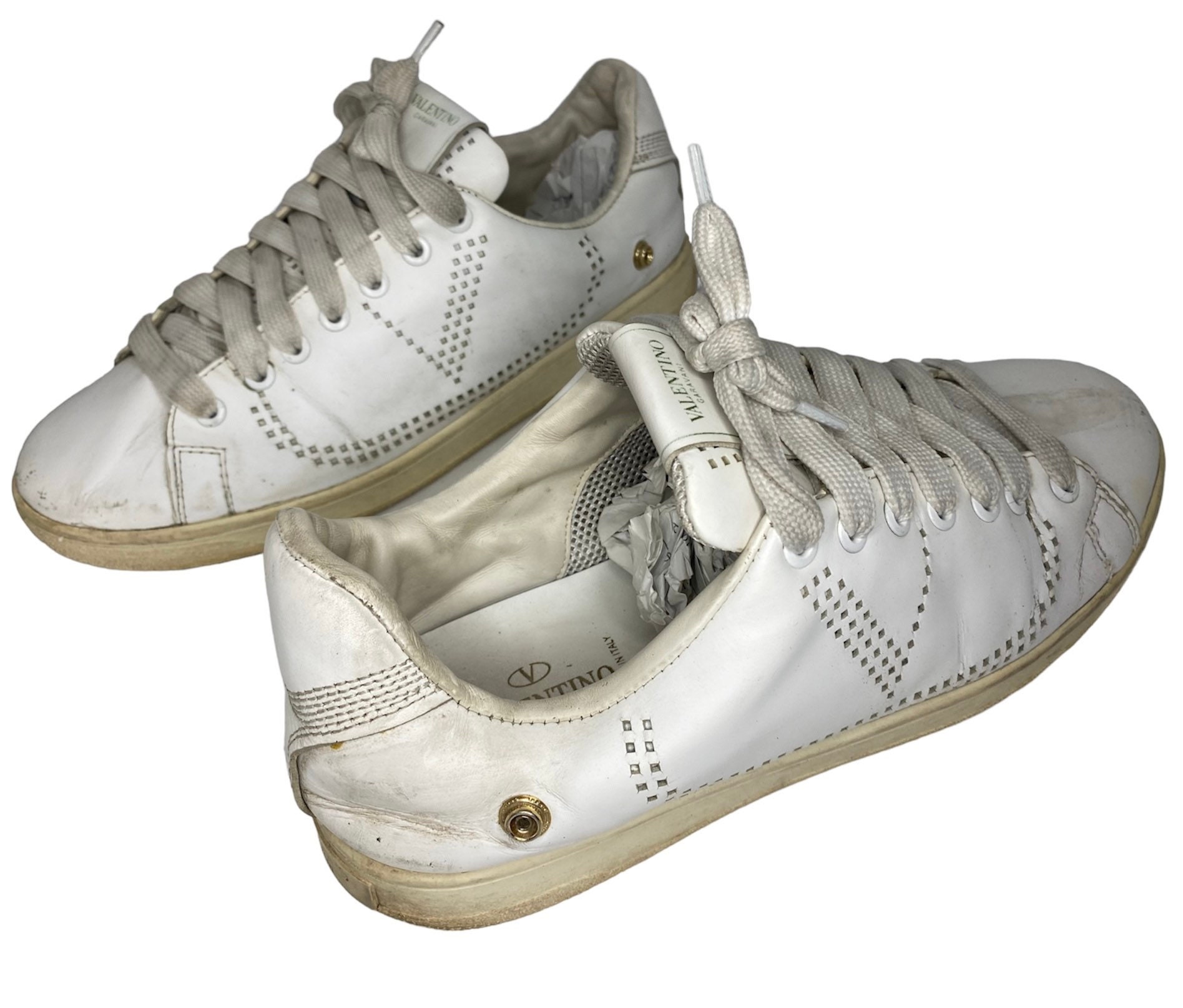 Mario Valentino Vintage Metallic Lame Shoes
