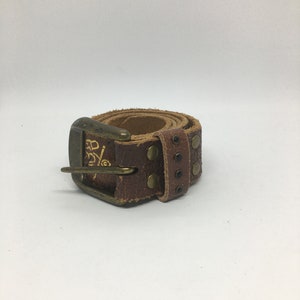 ED HARDY fullprint leather belt brown