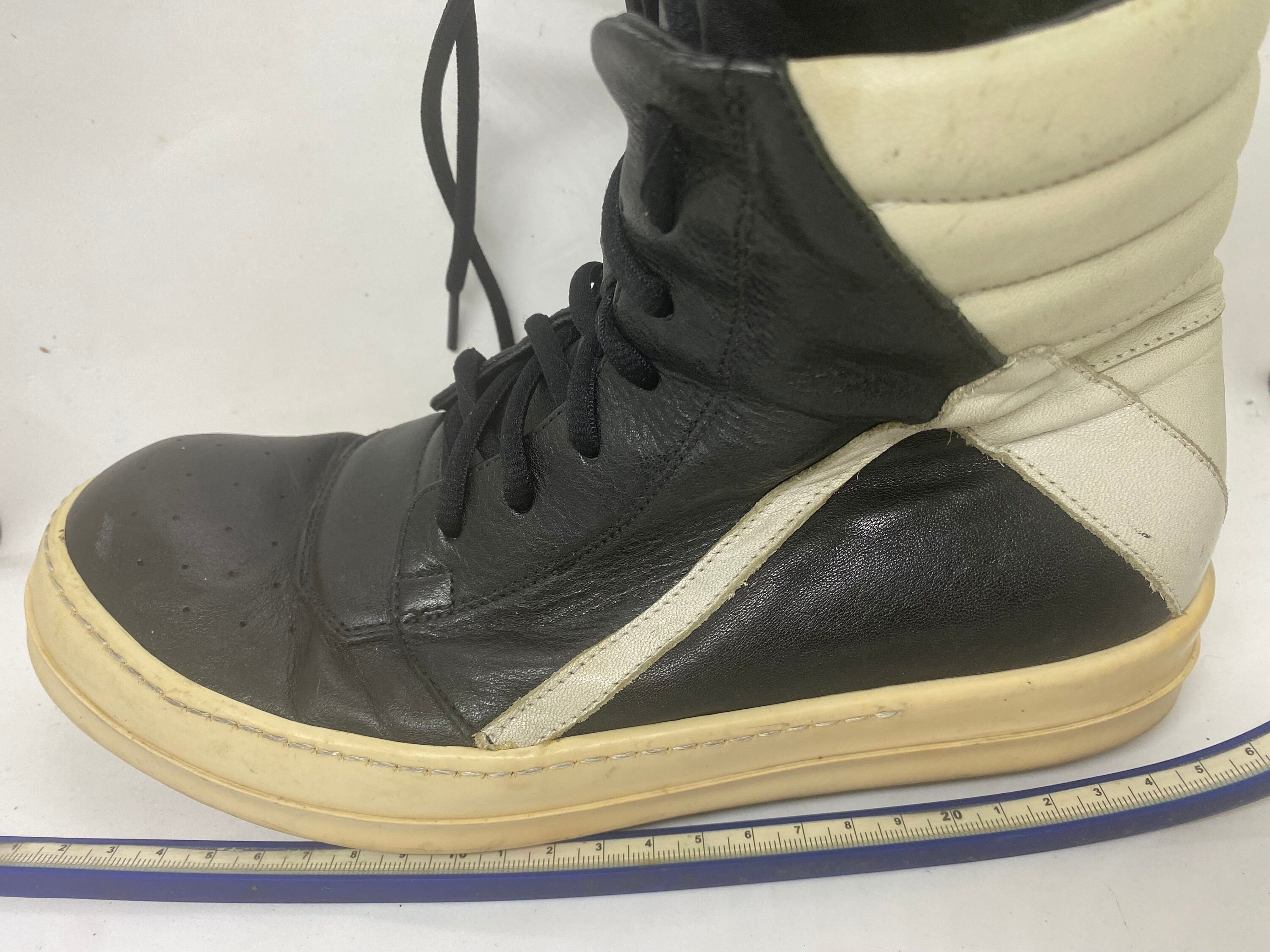 RICK OWENS Black Geobasket Sneakers Size 39 Etsy Canada