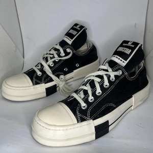 Rick owens x converse DRKSTAR drkshdw black size 8