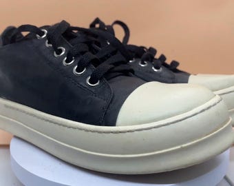 RICK OWENS Black low top Sneakers size 36