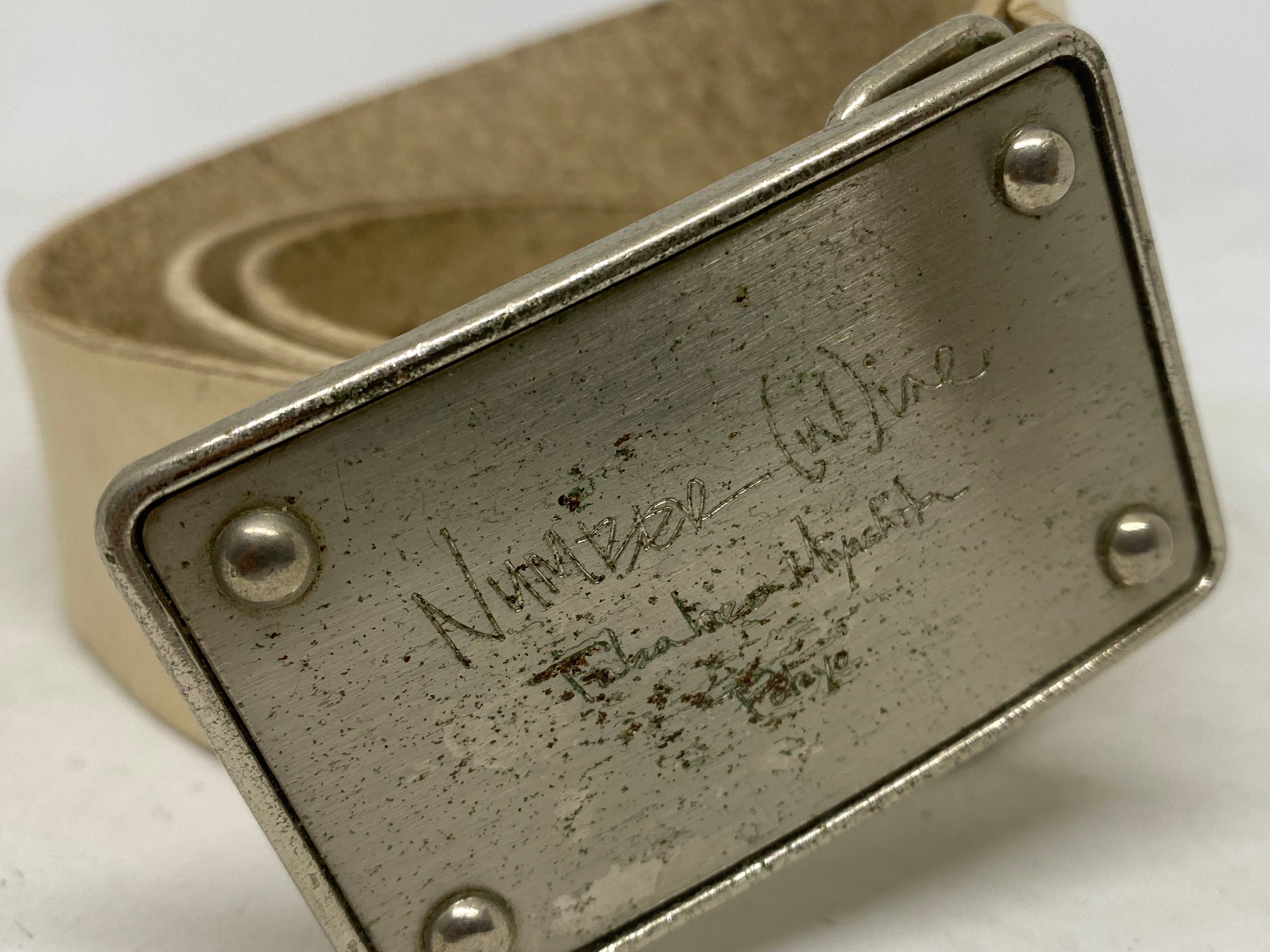 NUMBER NINE Vintage Leather Belt Square Buckle - Etsy