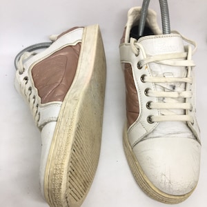 GUCCI sneakers white maroon