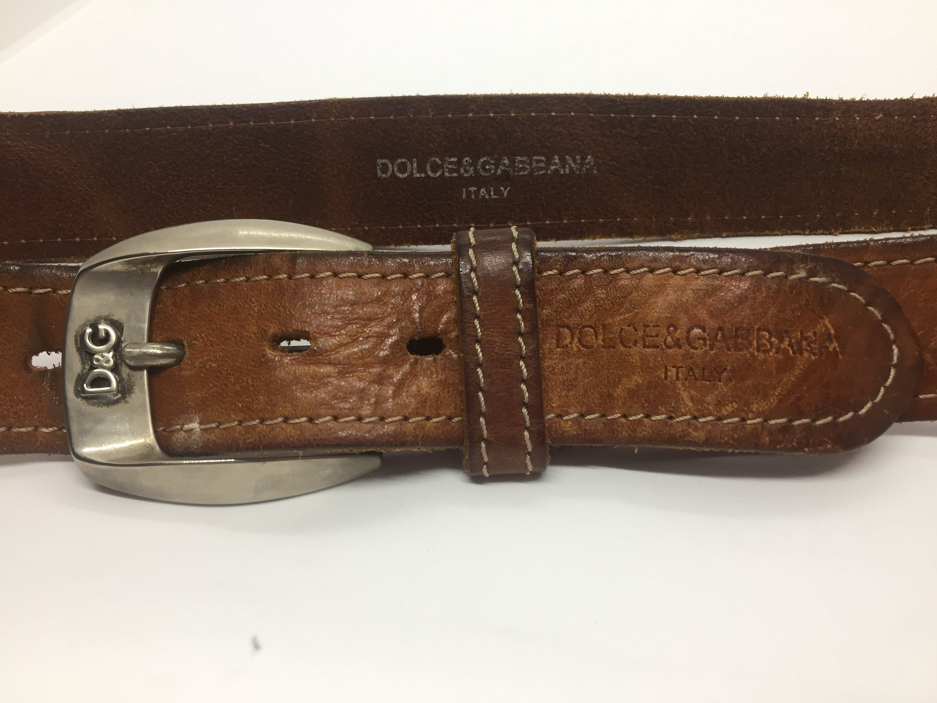 ヴィンテージ ドルチェ＆ガッバーナ D&G レザーベルト ブラウン - Etsy