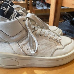 Rick owens x converse Turbopwn Drkshdw white size 9 or 42 eur