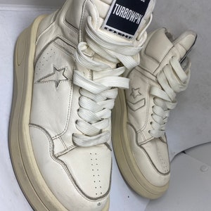 Rick owens x converse Turbopwn Drkshdw white size 9 or 42 eur