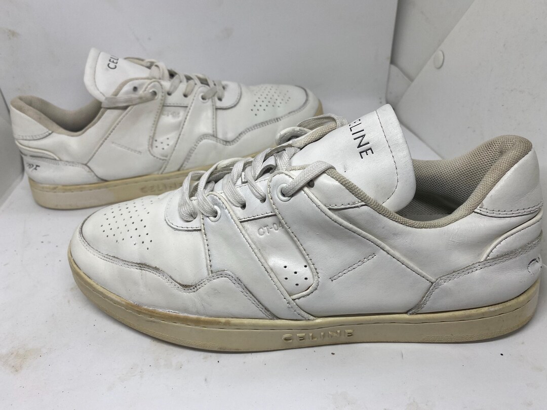 スニーカー CELINE SNEAKERS WHITE BLOCK SNEAKERS WITH WEDGE OUTSOLE in CALFSKIN - OPTIC WHITE