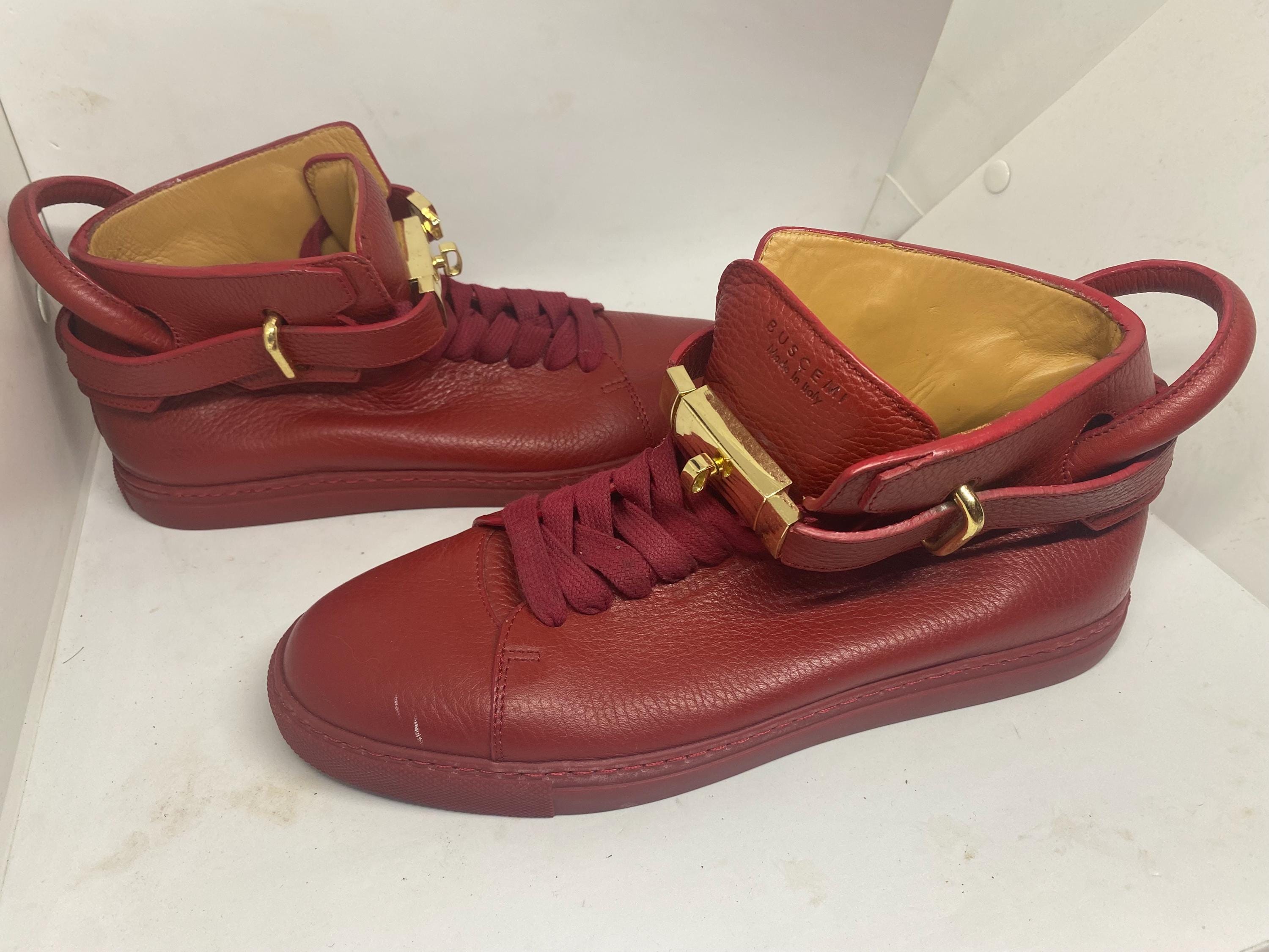 Buscemi Red Gold Sneakers High Cut