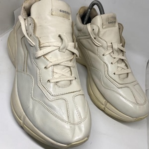 gucci rhyton white shoes