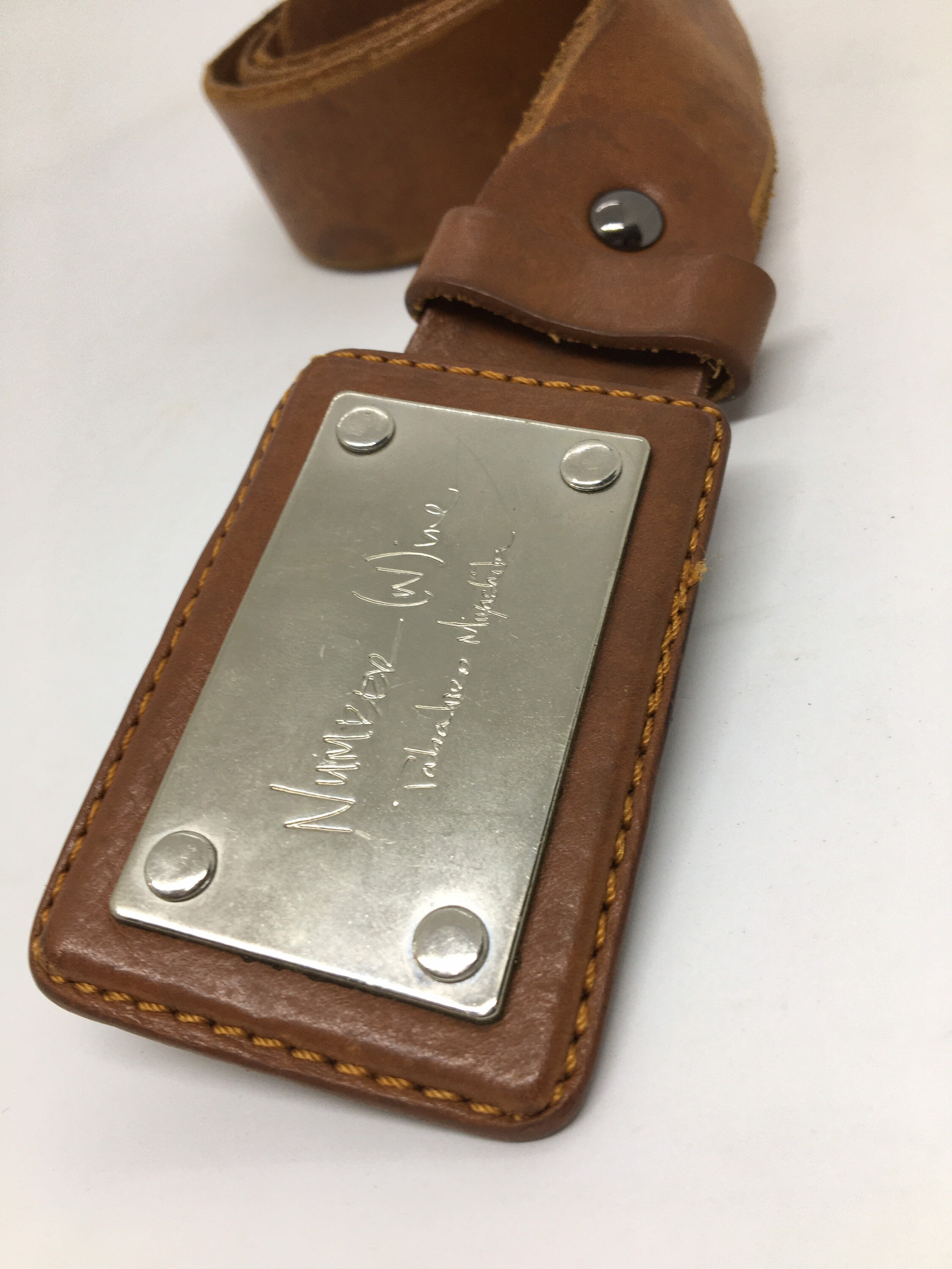 NUMBER NINE Vintage Leather Belt Box Logo - Etsy