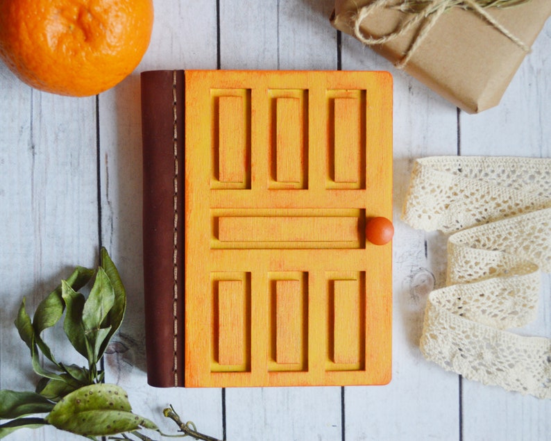Door Journal Orange Lemon Gue Wooden Unlined Notebook Al Door Journal Orange Lemon Gue Wooden Unlined Notebook Al