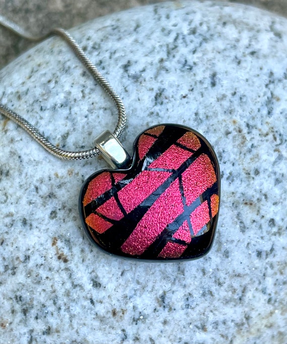 Glass Heart Beads For Bracelets Fused Heart Souvenirs Durable