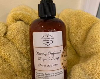 SILKY Honey Infused Liquid Soap,  Speciality Liquid Hand Soap, Liquid Shower Soap, Luxury Body Wash