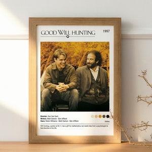 Good Will Hunting (1997) Movie Poster - Wall Art Decor Picture - Film Print Gift - A5-A4-A3-A2-A1 Unframed Canvas Print for Frame