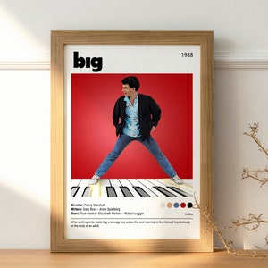 Big (1988) Movie Poster - Wall Art Decor Picture - Film Print Gift - A5-A4-A3-A2-A1 Unframed Canvas Print for Frame