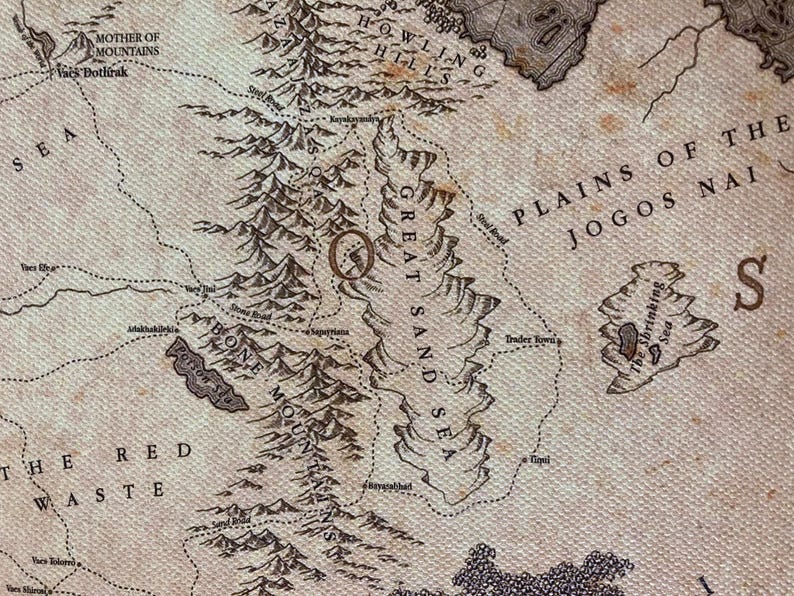 The Known World Westeros Map - GoT Canvas Wall Art Picture Print - Hand Stretched Canvas or Poster for Frame or Hanger - Game of Thrones image 3