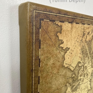 The Known World Westeros Map - GoT Canvas Wall Art Picture Print - Hand Stretched Canvas or Poster for Frame or Hanger - Game of Thrones Standard (18mm)