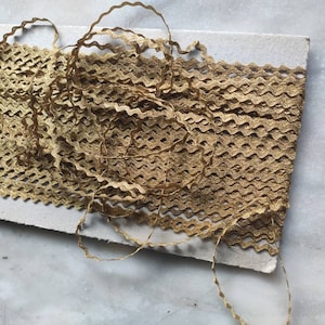Vintage gold ric rac trim.