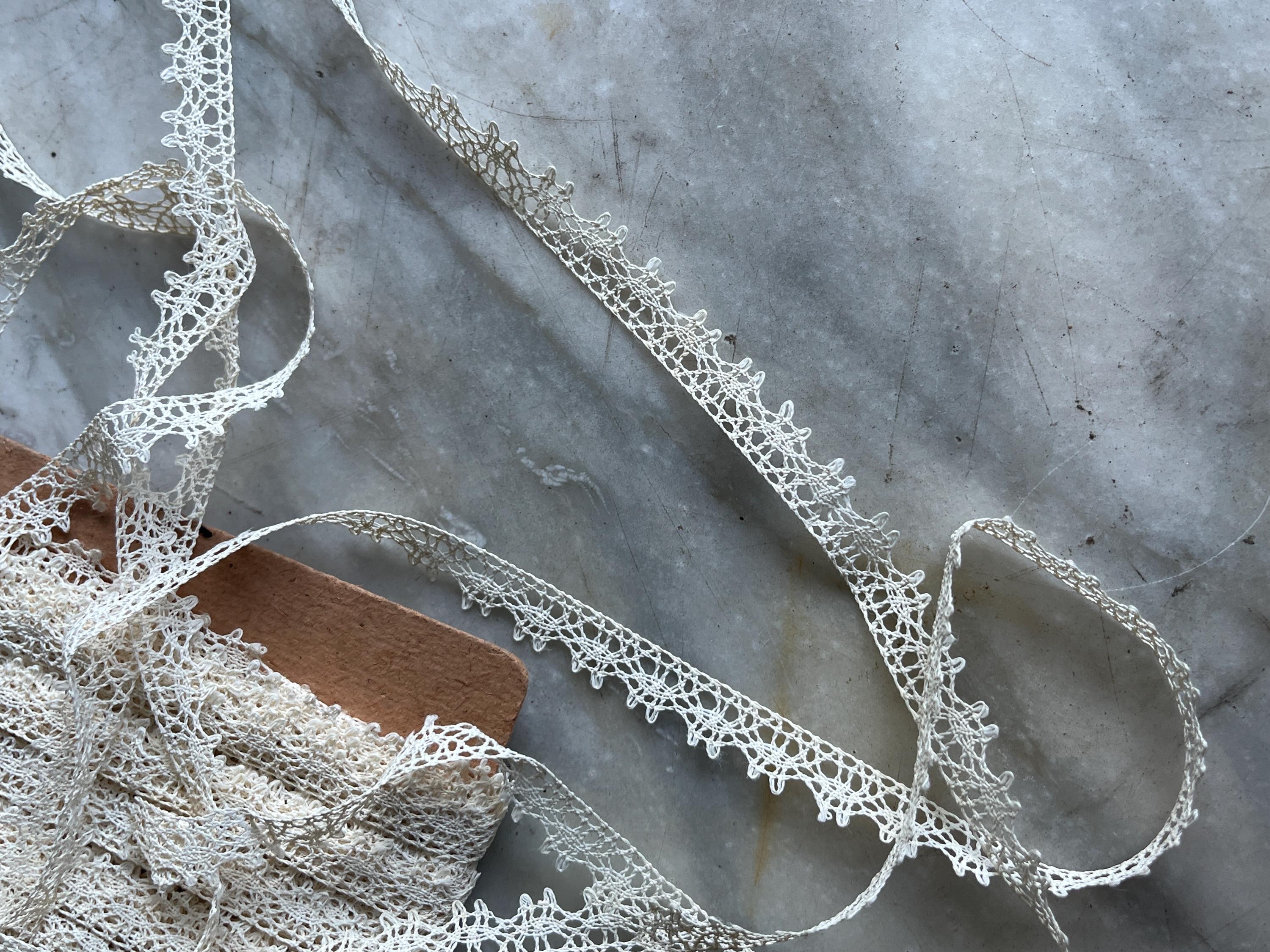 Antique Narrow White Cotton Bobbin Trim - Etsy