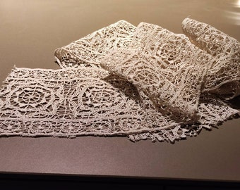 Antique needlepoint linen lace.