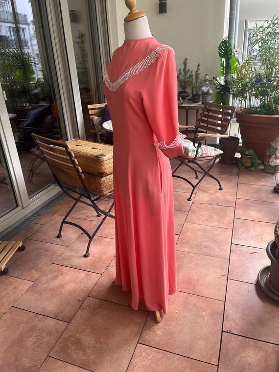 salmon pink dress Shop MNM Couture Style#G1940 : Playful Satin Gown BLUE / 8/40 Our designer carefully chose color waives that will surely be show stopping and breath taking OAHU Chiffon Maxi Dress with