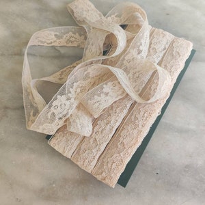 Vintage pale flesh Plauener lace.