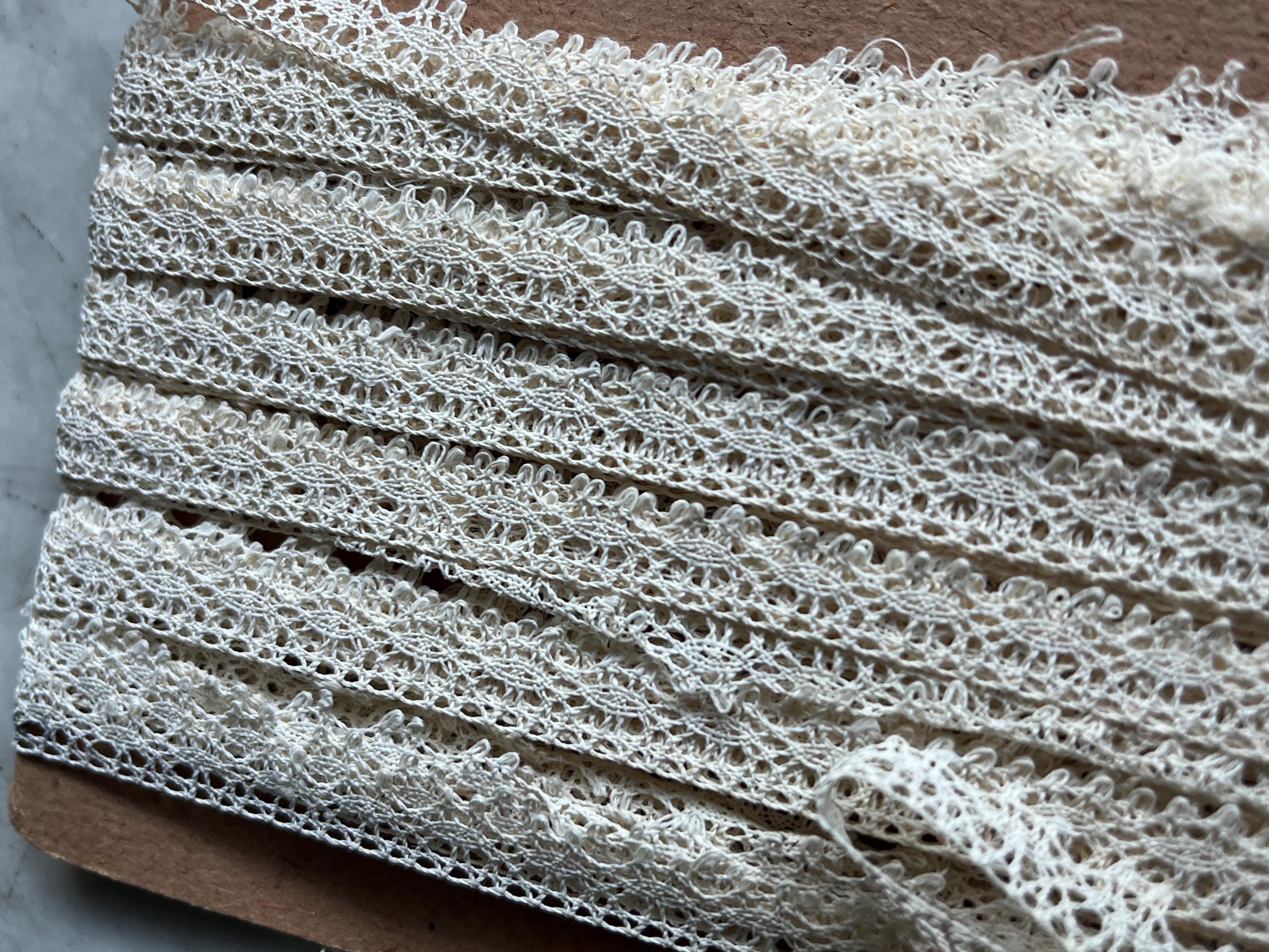Antique Narrow White Cotton Bobbin Trim - Etsy