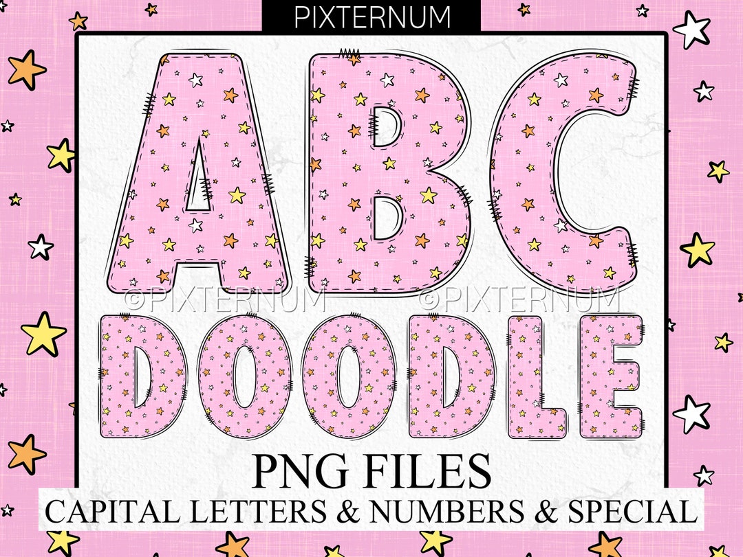 Beautiful Baby Pink Alphabet Letters PNG Bundle, Alphabet Clipart, Baby ...