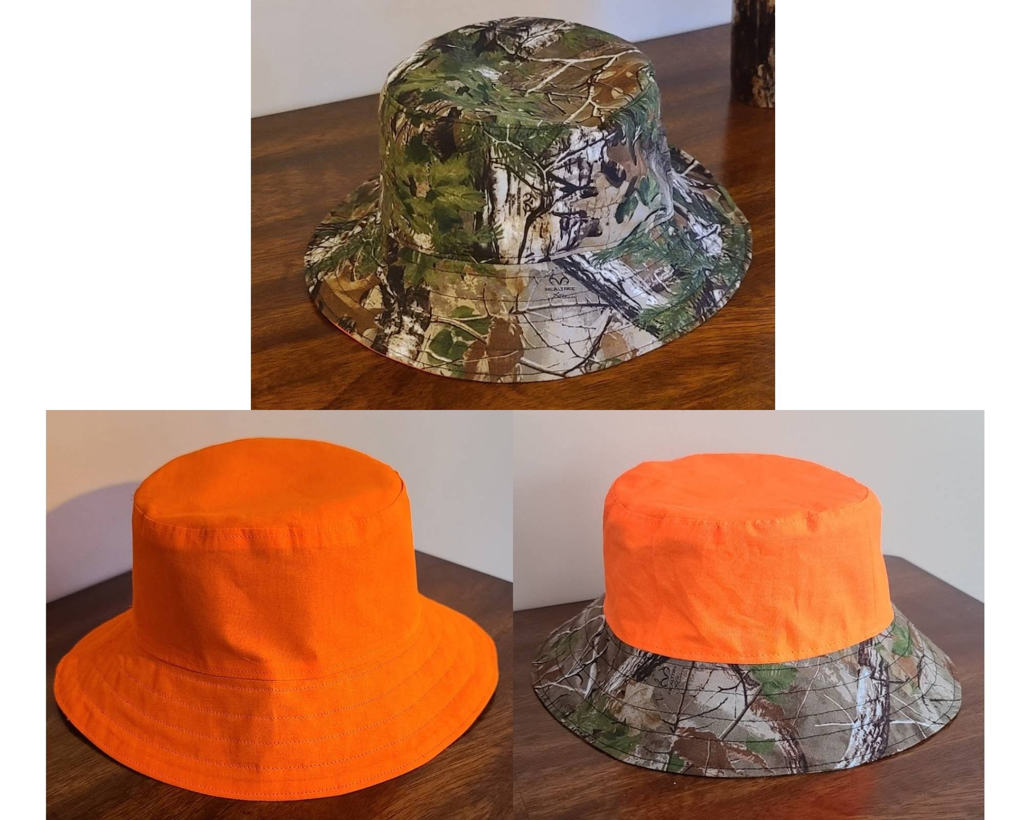 Hunting Hat, Boonie,camouflage, Blaze Orange, REVERSIBLE,FREE
