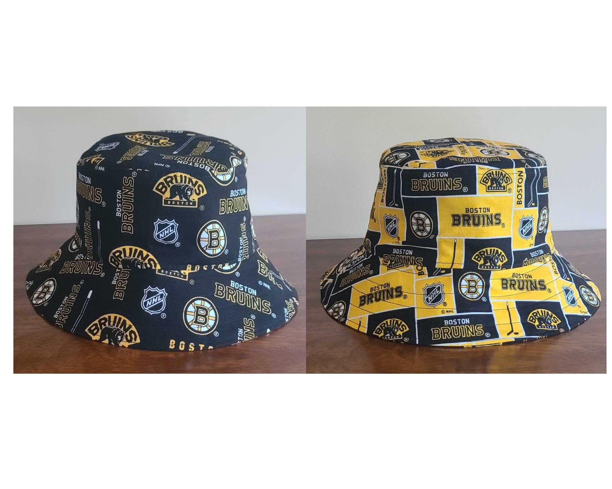 Adult Bucket Hat Boston Bruins Hockey Sports Team Hat 