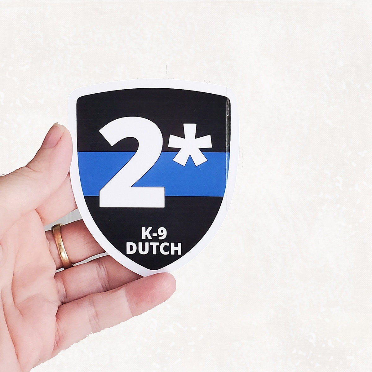 2 Asterisk K9 Team Vinyl Shield Sticker, CUSTOM AVAILABLE, Police Dog ...