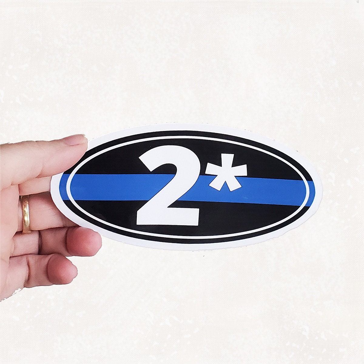 2 Asterisk K9 Team Vinyl Euro Sticker, CUSTOM AVAILABLE, Police Dog 