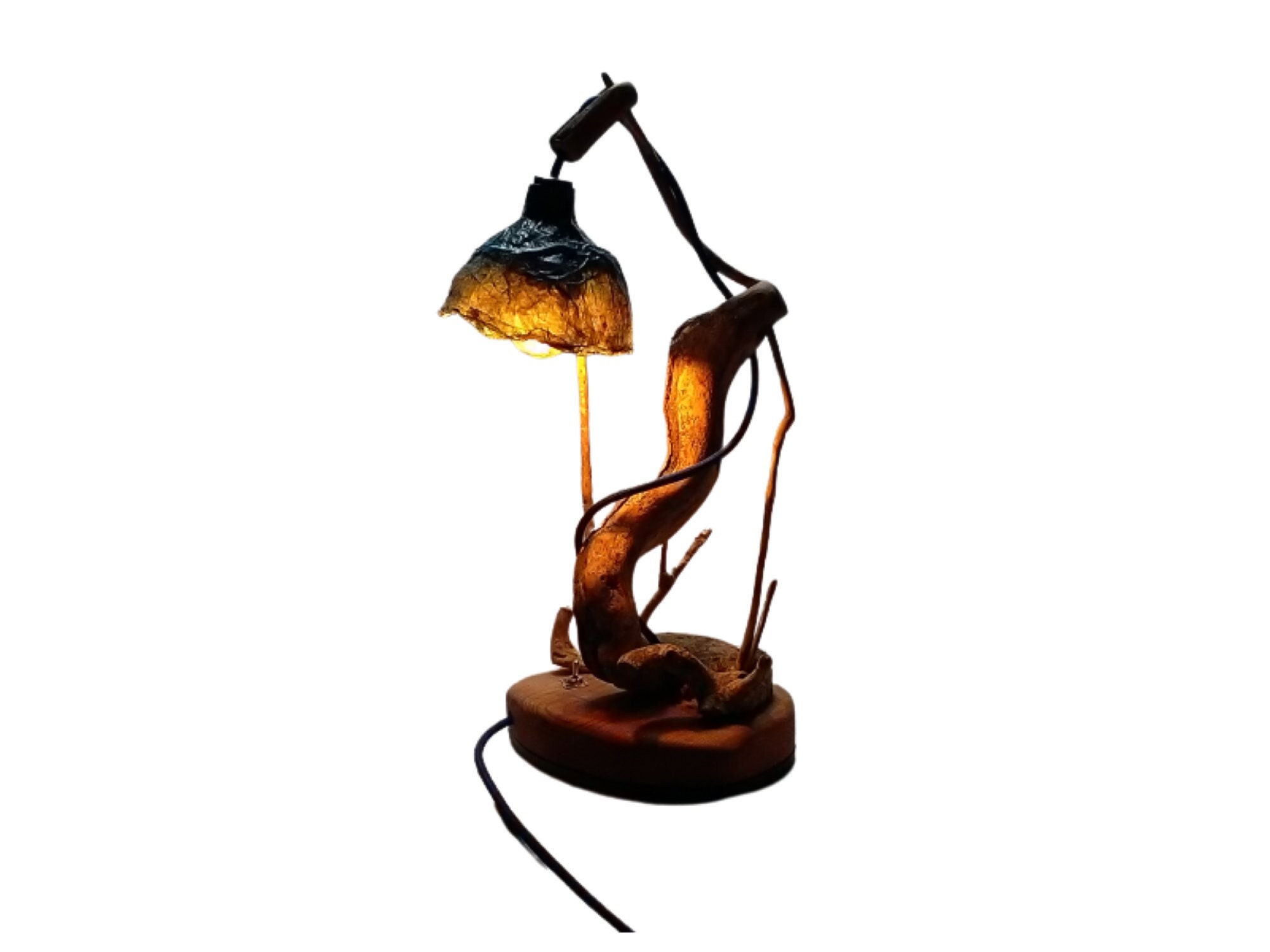 Lampe à Poser, Lampe de Table, d'ambiance, Relaxation, Sculpture, Ambiance Féérique Pièce Unique, Cr
