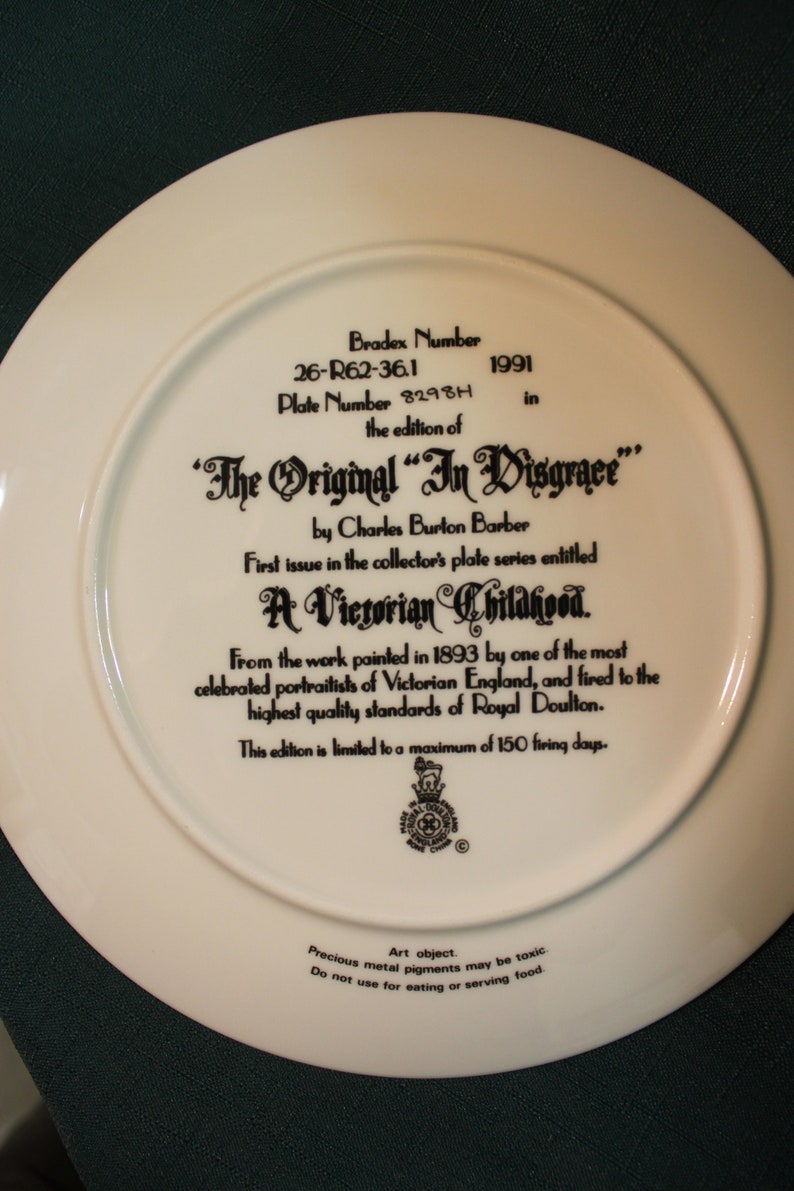 Collector Plate in Disgrace Bradford Exchange Etsy