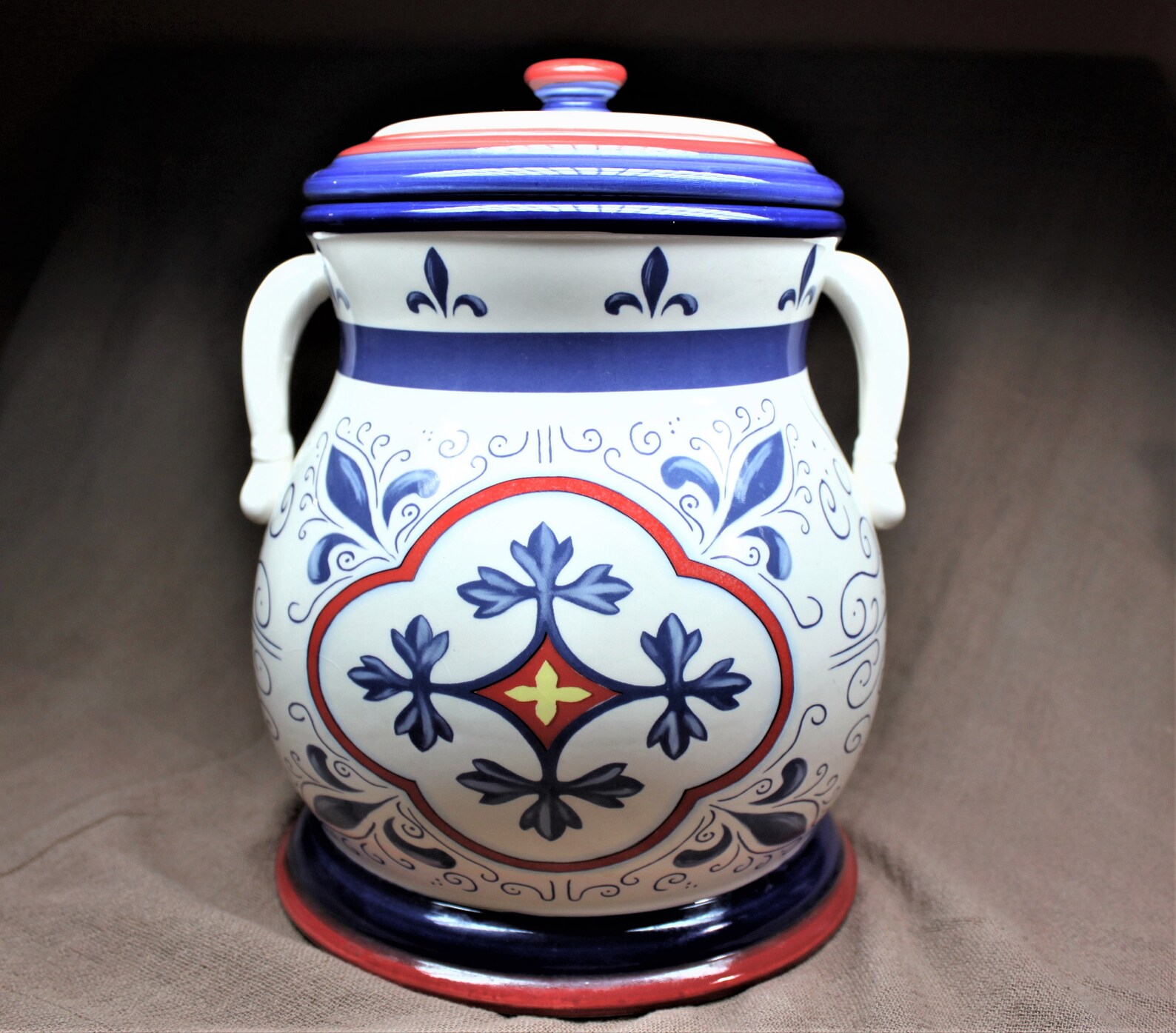 NONNI'S COOKIE JAR Large Colorful Kitchen Storage Jar Etsy