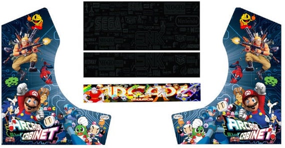 retro arcade mega retro vinyl bartop Sticker kit-stickers-vinyl-vinyl