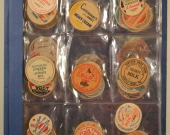 3 Vintage Montana Cream Milk Bottle Caps